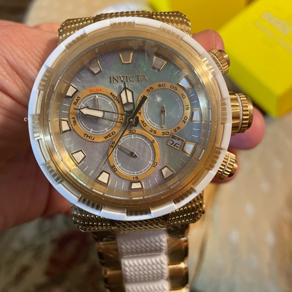 NWT Stylish Men’s Invicta 48mm Mother of Pearl Watch - Picture 7 of 11